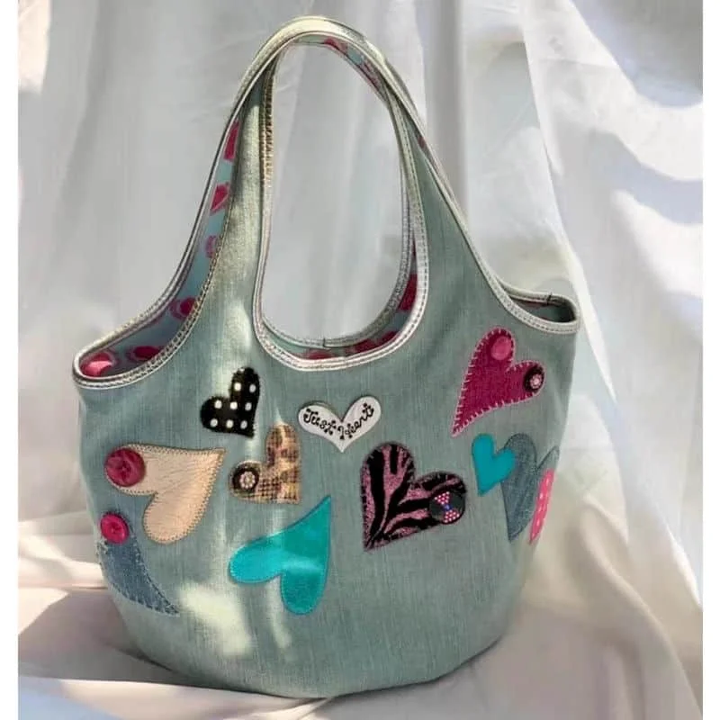 

Ladies Handbags Casual Korean Fashion Aesthetic Sweet Love Patchwork Design Luxury Bags for Women Hot Selling Item Shell Bags