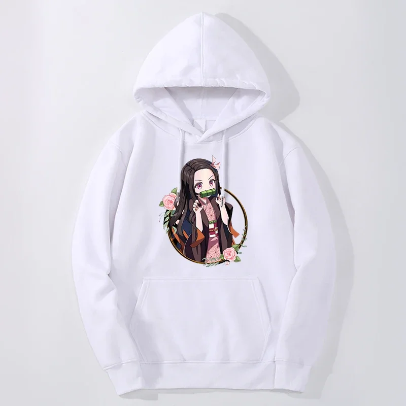 hot anime hoodies men/women winter nezuko manga Harajuku sweatshirts fleece long sleeve tracksuit streetwear