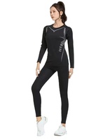 Women's Thermal Underwear Base Layer Set Ski Compression Fleece Lined Tight Fit Quick Dry Outdoor Warm Cold-Proof Sport Suit