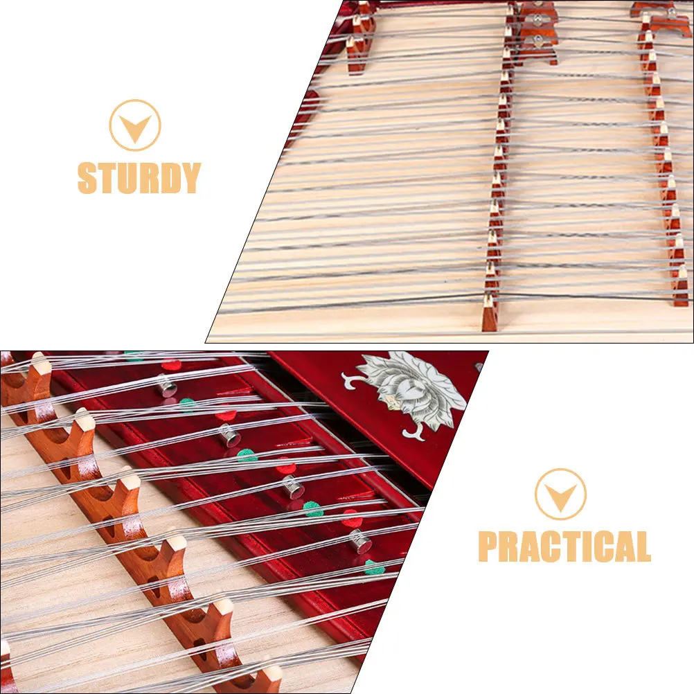 

2Pcs Metal Dulcimer Strings High Quality Sound Durable Design Comfortable Playing Experience Outdoor Musicians