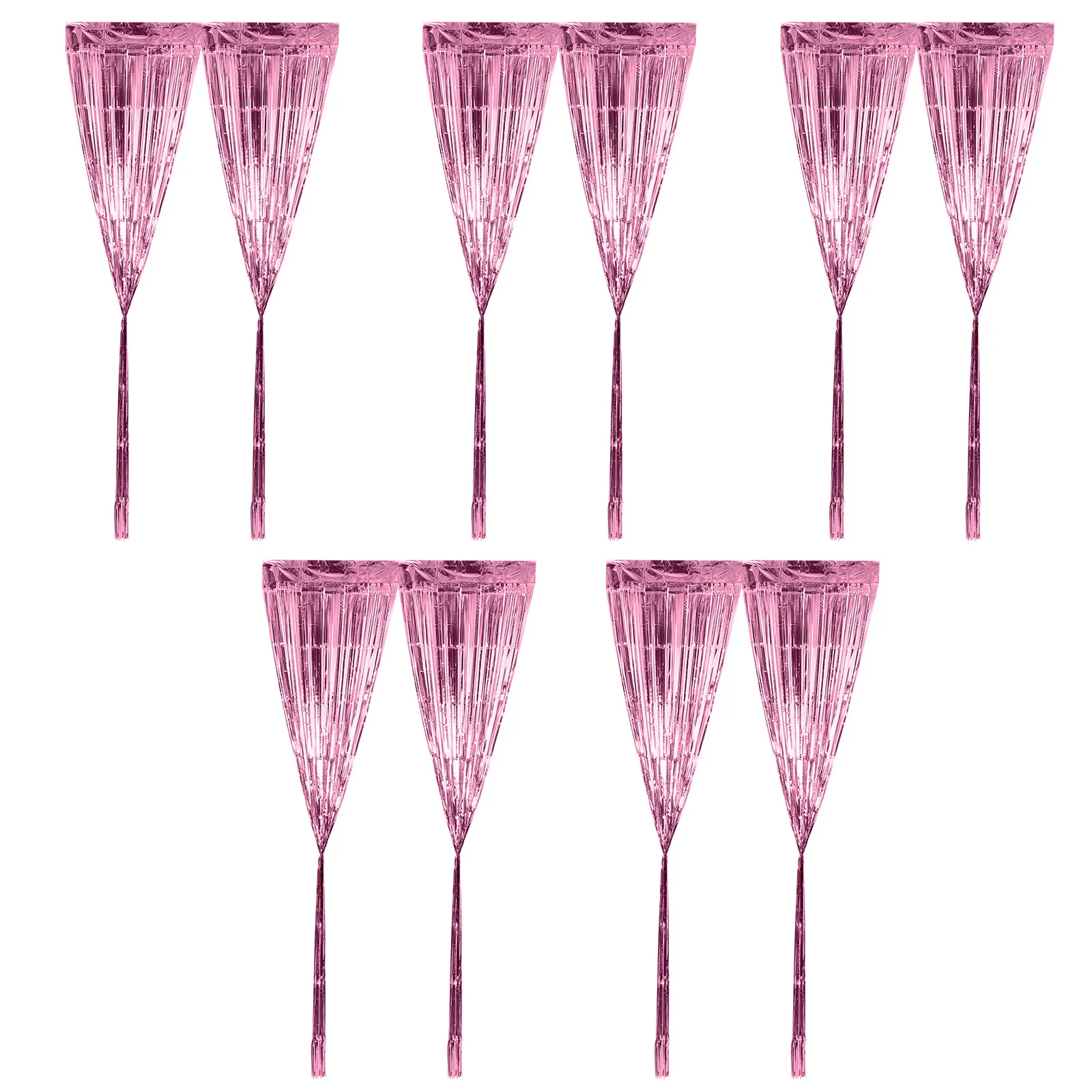 

5Pcs Party Fringe Curtain Metallic Streamer Backdrop Photo Background Door Decoration Birthday Baby Shower Wedding Event