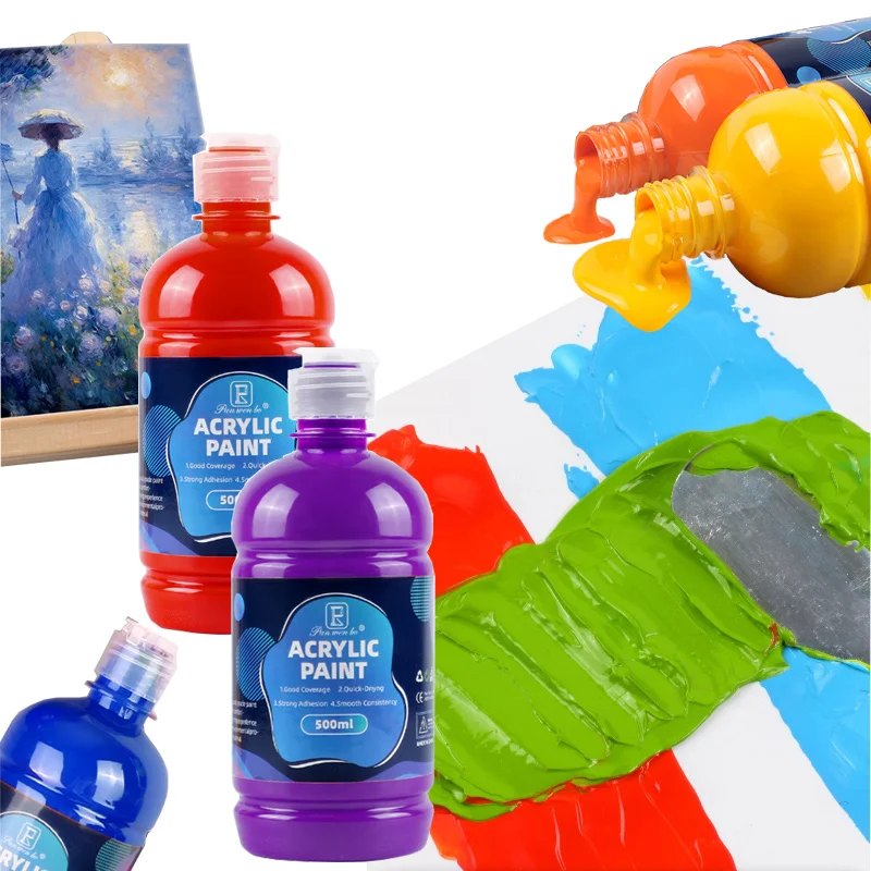 

500 мл акриловый пигмент, водостойкий, сильное покрытие, не выцветает для студентов, граффити «сделай сам», ручная роспись, украшение для рук