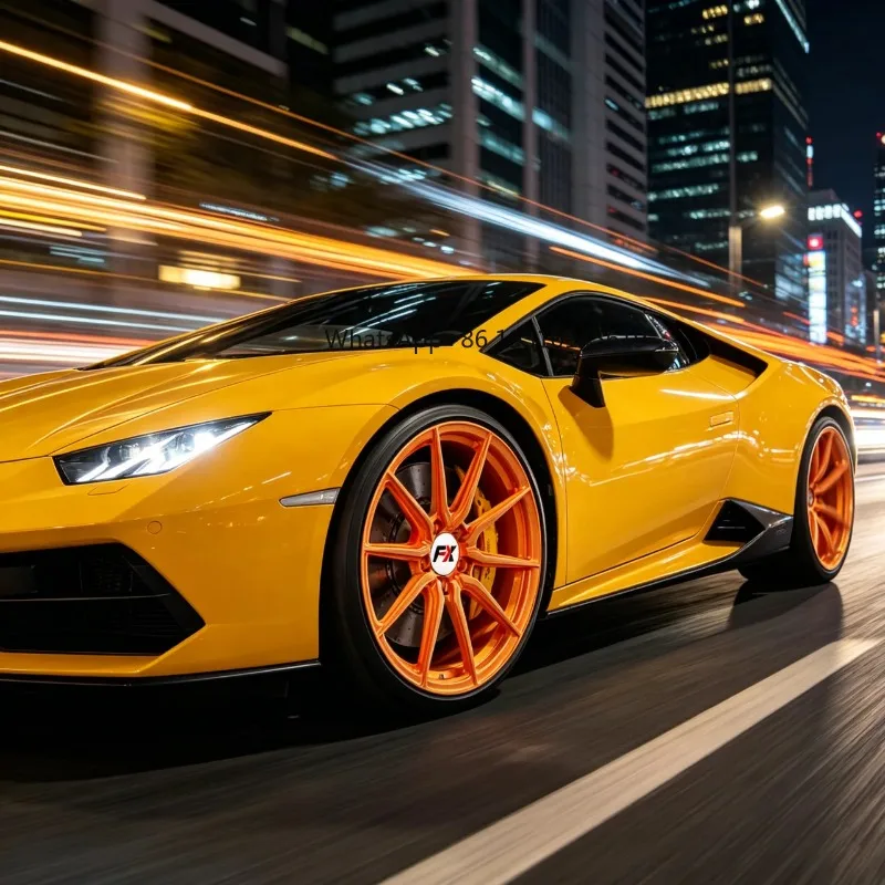 26 Style Factory Custom Bright Orange Aluminum Alloy Forged Wheels 18 19 20 21 22 Inch Sport Modification Rims For Sports Cars