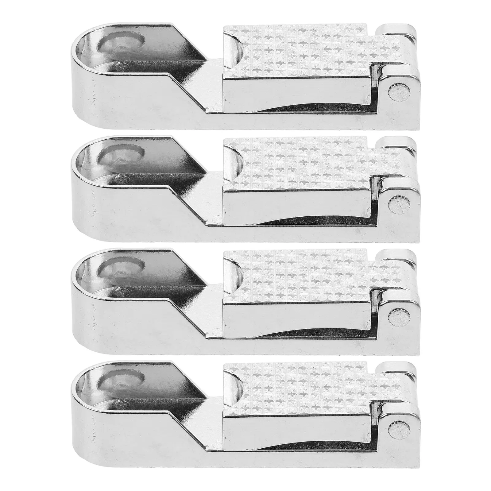 4Pcs Thickened Zinc Alloy Flange Rod End Support Bracket for Closet Clothes Hanging Rod Shower Curtain Pole Base Wear Resistant