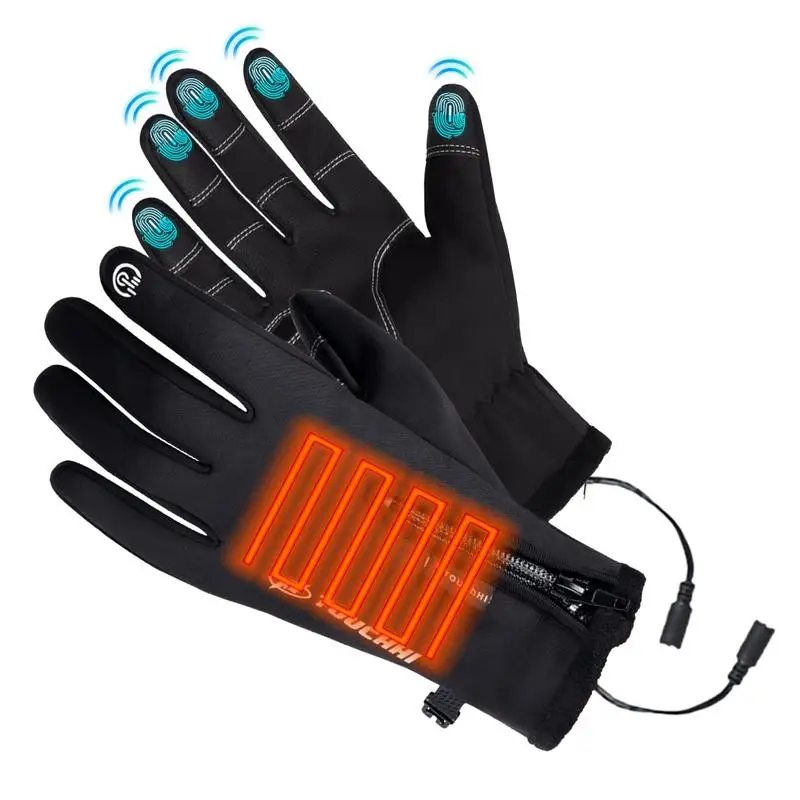 

Heated Gloves Touch-screen Heated Typing Gloves USB Rechargeable Winter Hand Warmer Gloves With Winter Thermal Gloves For Women