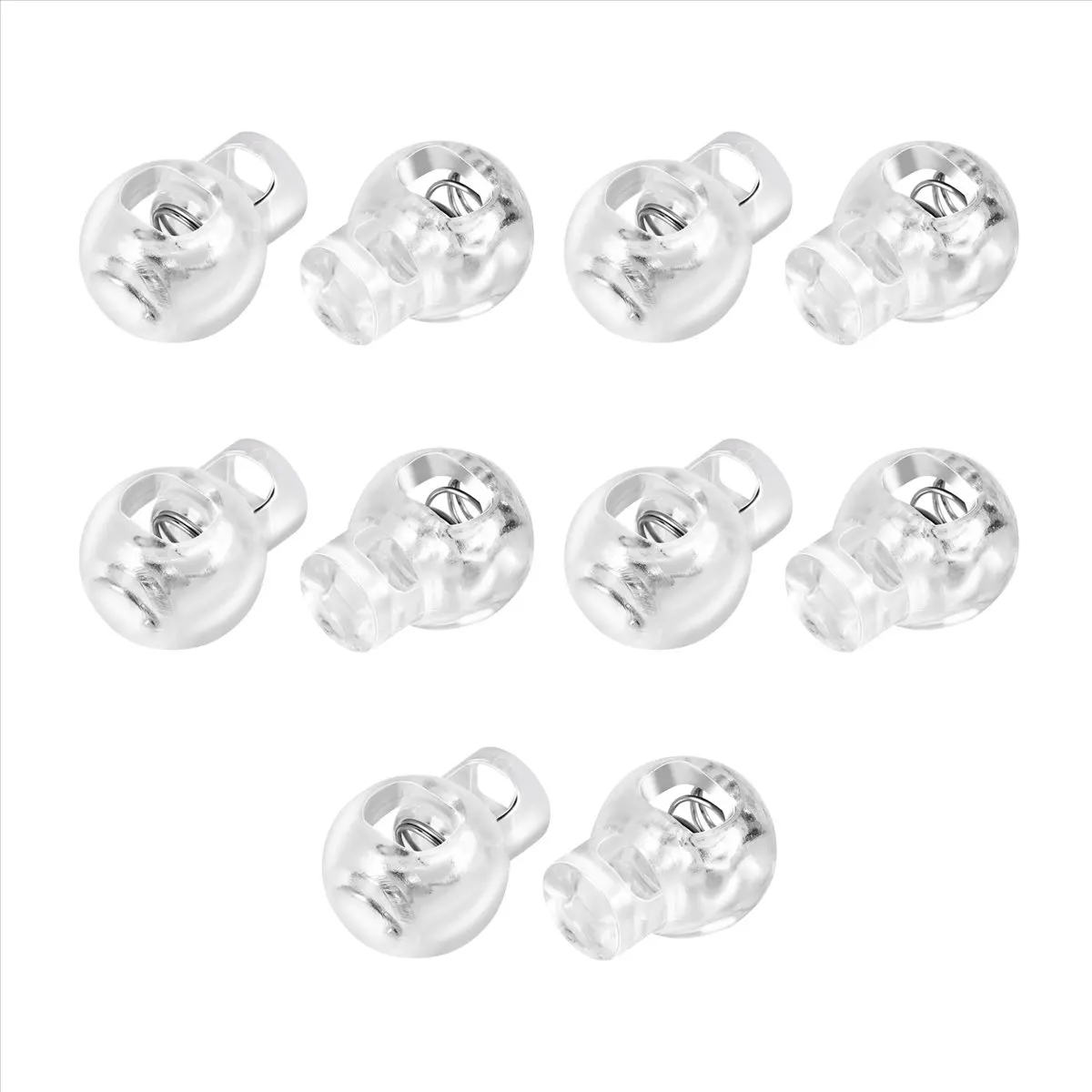 ABJS  Plastic Toggle Spring Stop Single Hole String Cord Locks 10 Pcs