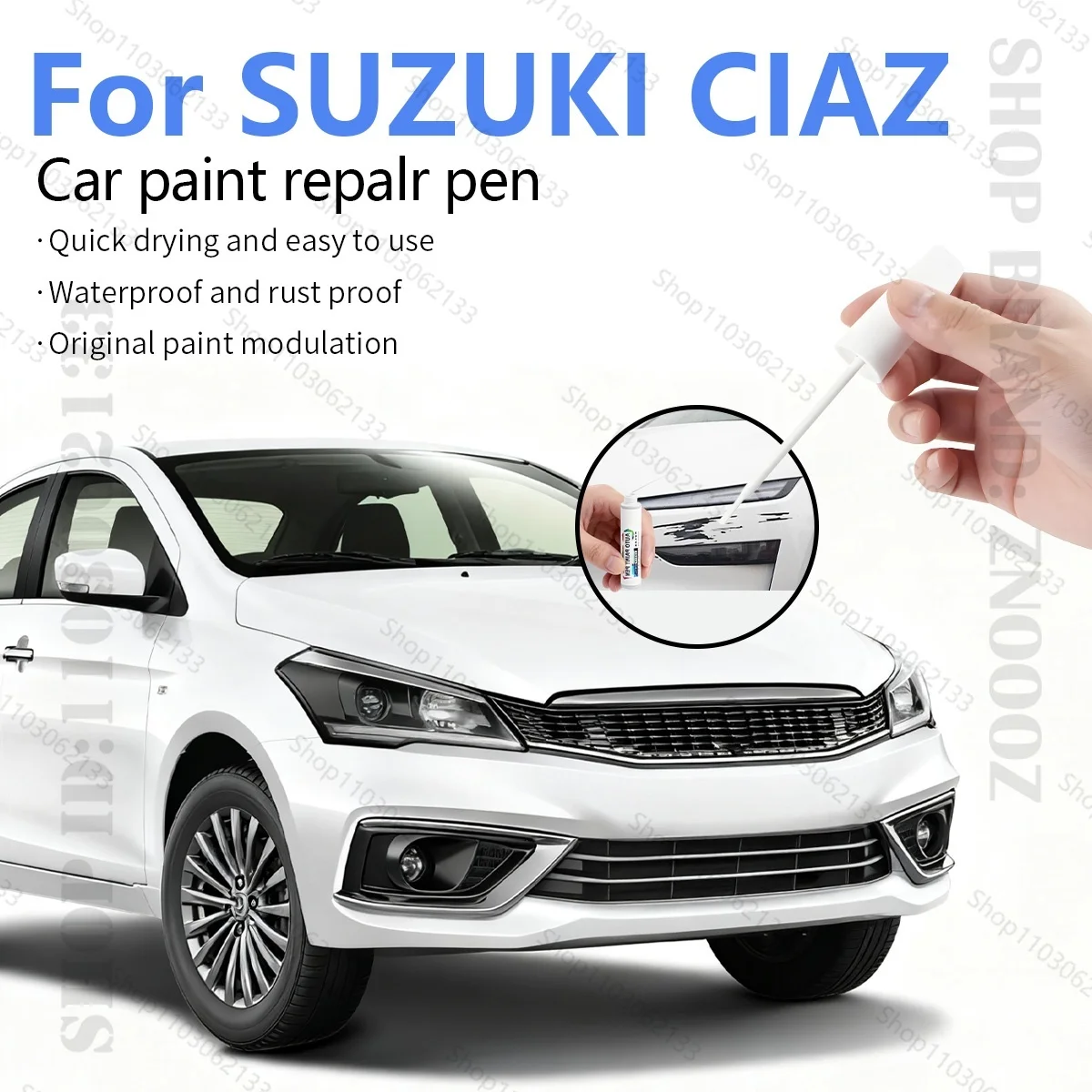 

Для 2014-2025 SUZUKI CIAZ автомобильная ручка для ремонта краски, аксессуары, коричневый ZQK, белый ZMT, черный, ZMV, серебристый, ZNC Sangria Red Nexa Blue