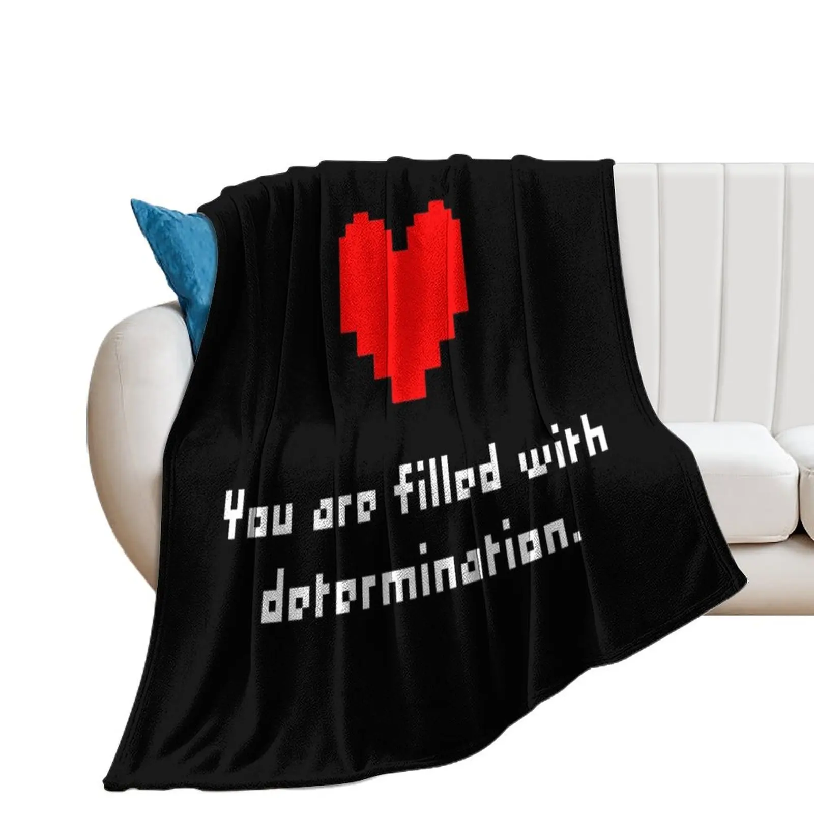 Undertale You Are Filled With Determination Throw Blanket christmas decoration Flannels Blankets