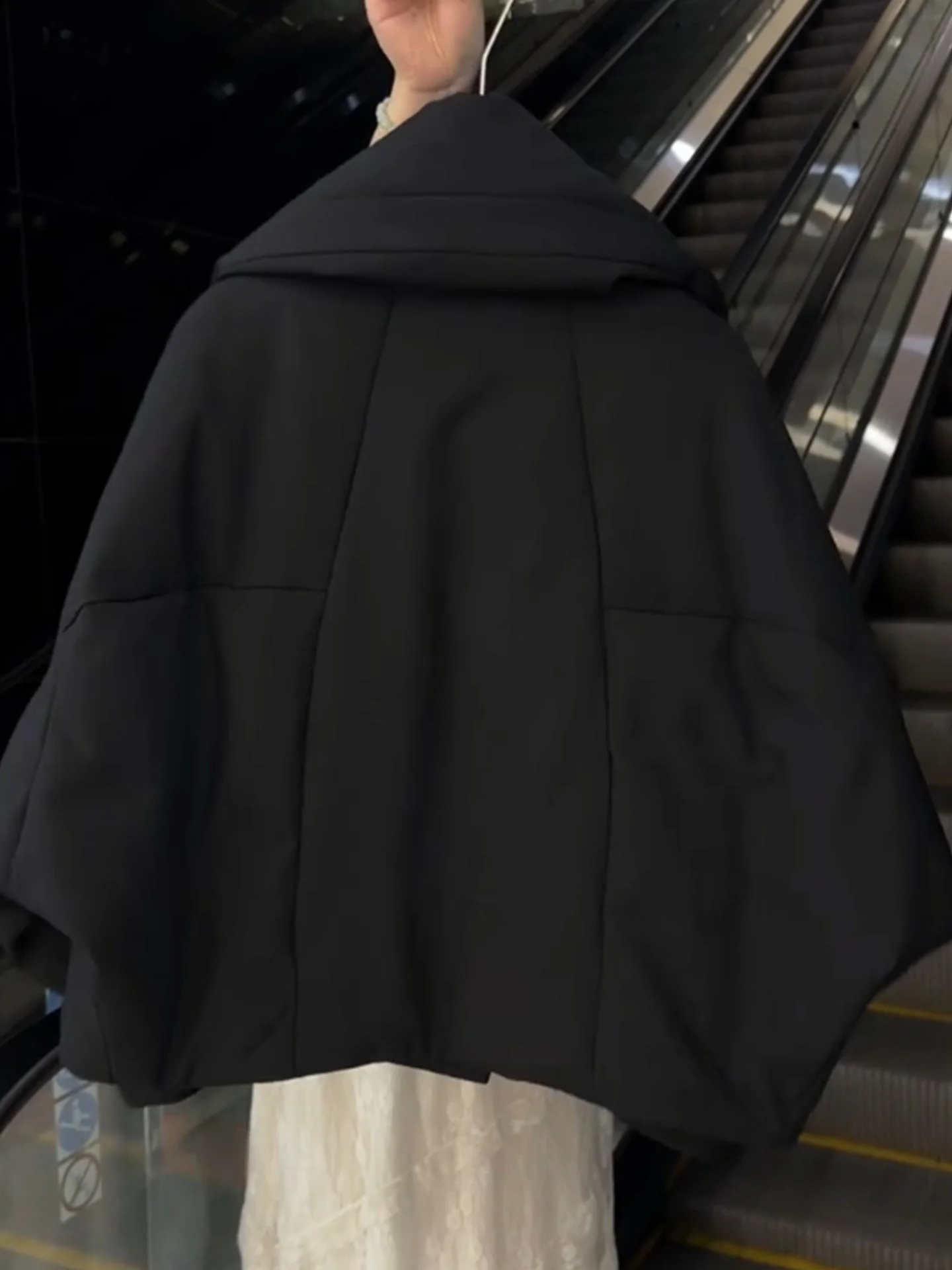 Ele Bla ort down Jaet Donna 2025 Inverno Nuovo Sle Cappotto caldo Colletto ampio Versatile Taglia piccola Vita alta