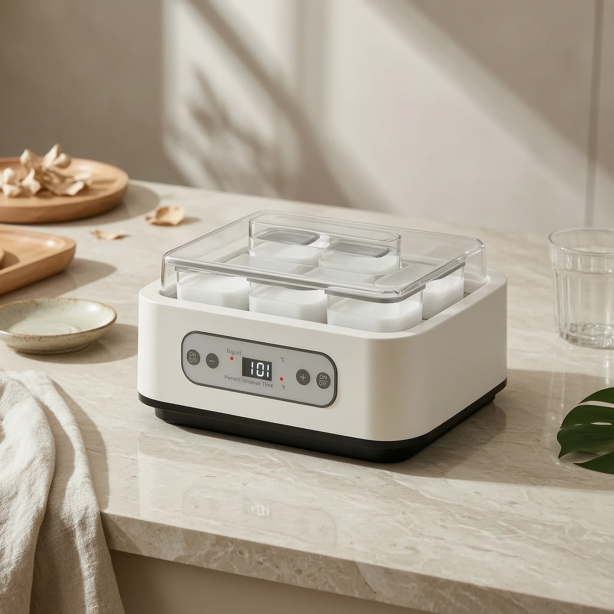 Kitchen Appliances In English - صانع الزبادي بلوحة تحكم إنجليزية، جهاز