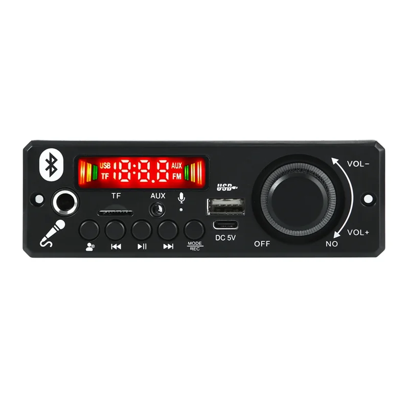 M13K-Bluetooth MP3 WAV Decoder Board Amplifier Handsfree Mikrofon Audio Mobil USB TF Radio Mp3 Player Speaker
