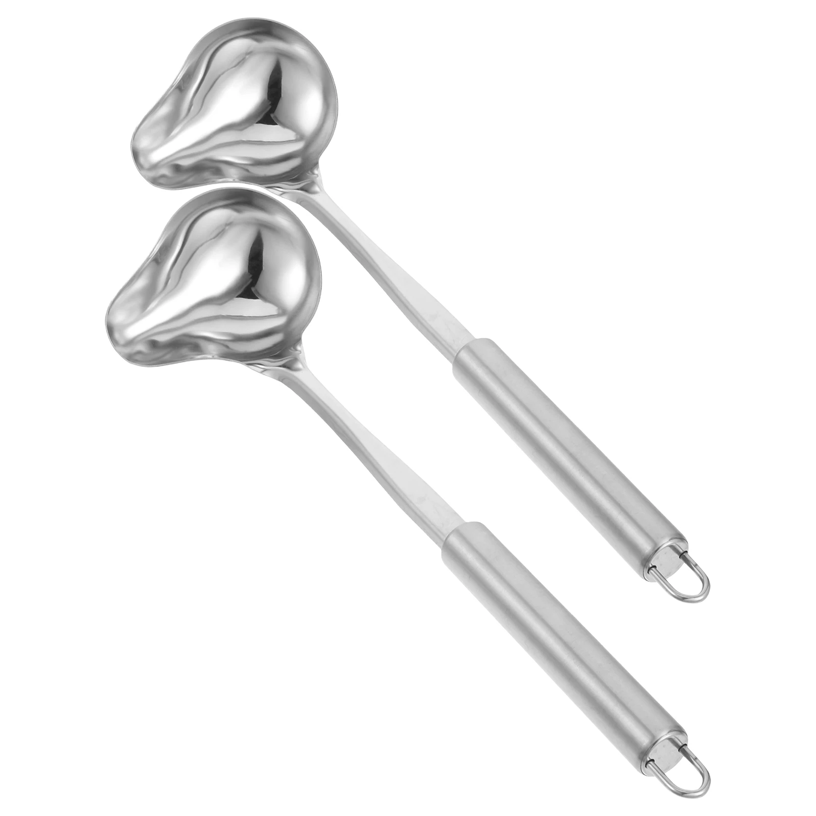 

2Pcs Durable Stainless Steel Duckbill Spoons Sauce Spoons Long Handle Tableware Easy To Clean Kitchen Utensils