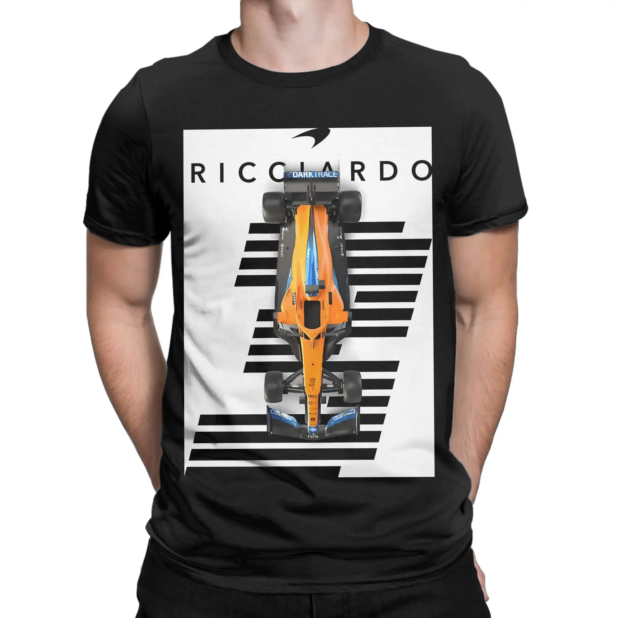 Daniel Ricciardo white background Novelty 100% Cotton T-Shirt Daniel Ricciardo Tees Tops For Men