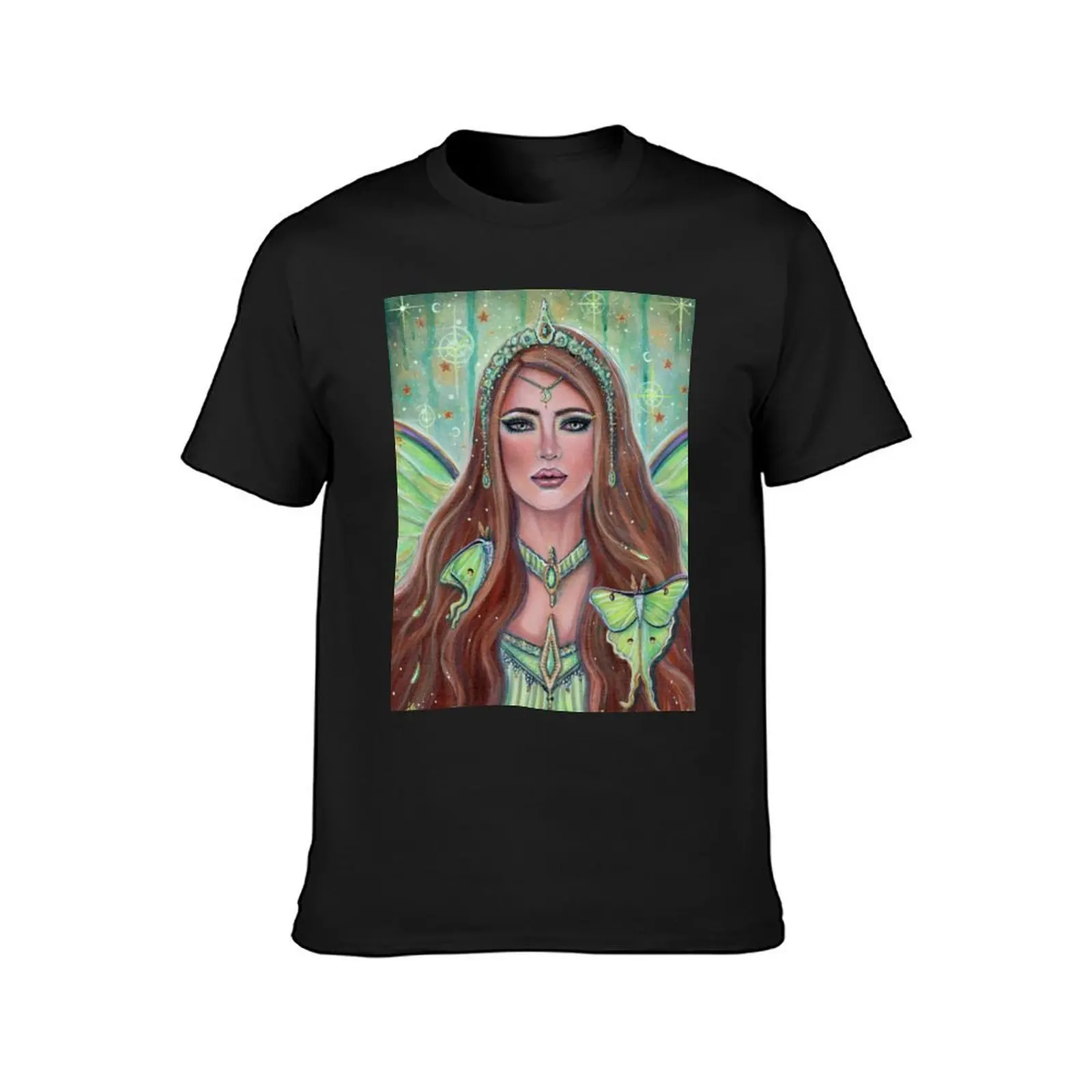 Aine Irish goddess fairy by Renee Lavoie T-Shirt plus sizes tops blacks designer t shirt men