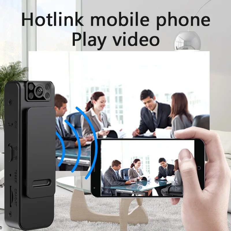 Outdoor HD Law Enforcement Recorder Infrared Night Vision Camera Lens Rotatable Motion Camera with Magnetic Magnet