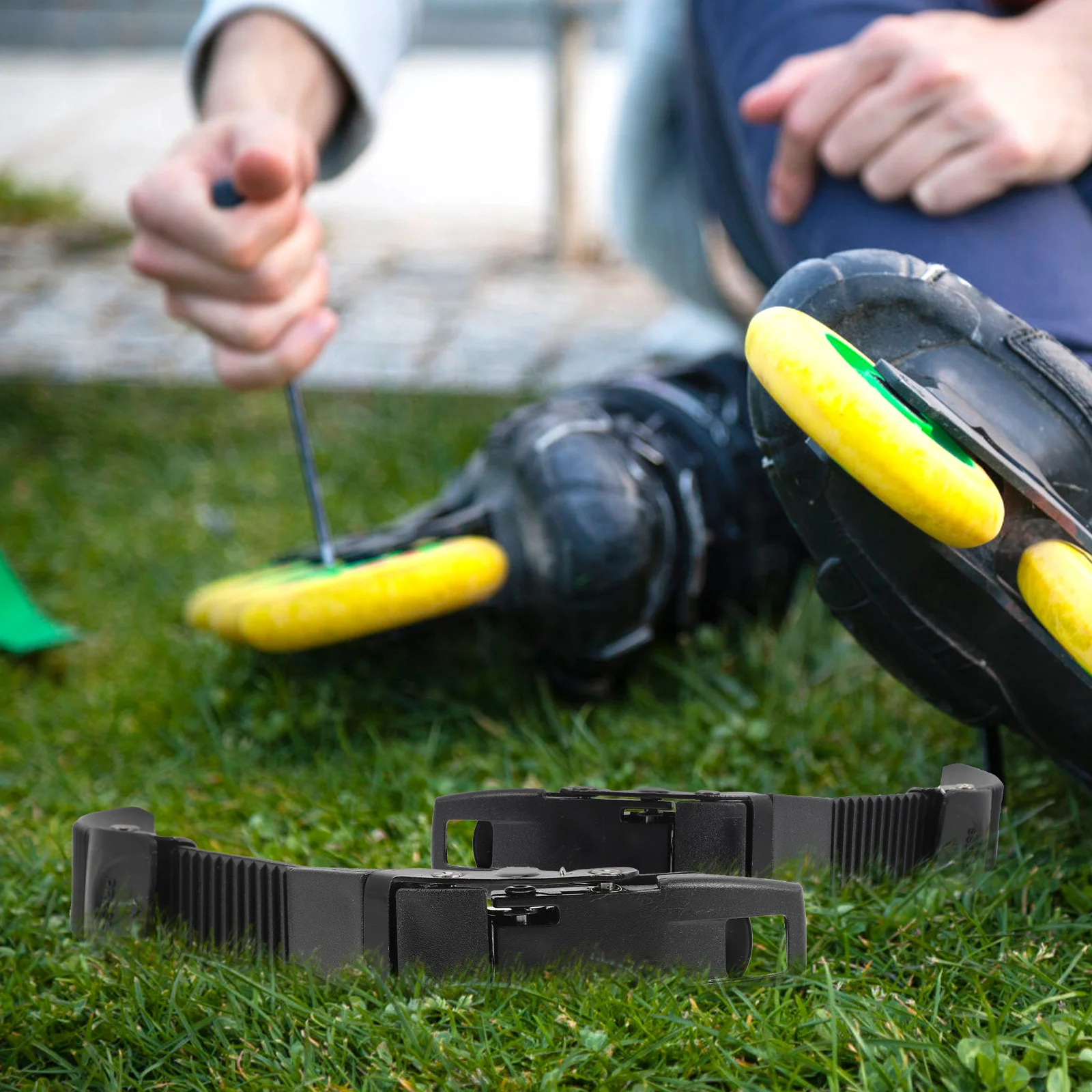 

2Pcs Durable Roller Skate Buckle Straps Fixing Buckle Professional Skating Shoe Accessories Replacement Straps