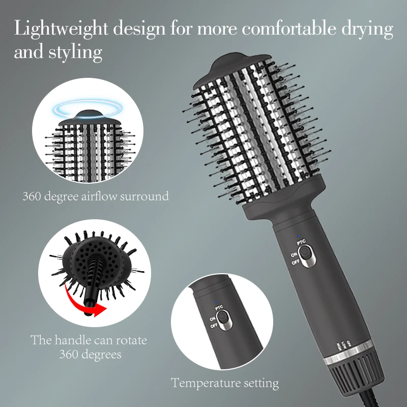 سعر المصنع بالجملة 1000 واط الأيونية الكهربائية الهواء الساخن الطراز الكهربائية خطوة واحدة تفجير فرشاة مجفف الشعر