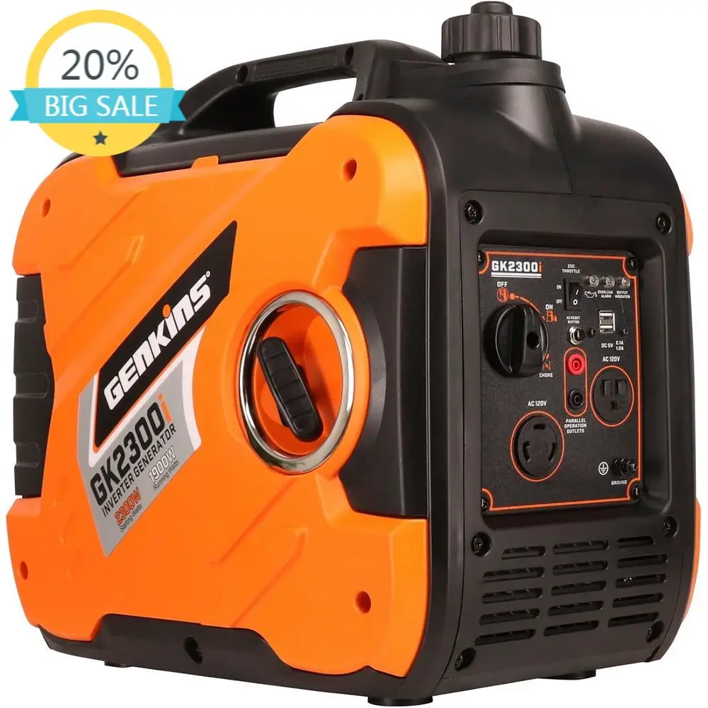 

Ультратихий газовый инверторный генератор 2300 Вт, соответствующий стандартам CARB и EPA, портативный для автодомов и автомобилей, доставка по всей стране и в Пуэрто-Рико