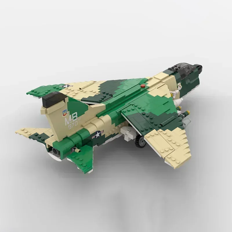 Modelo militar, bloques de construcción Moc 1:35, A-7D Corsair II, tecnología de combate, bloques modulares, regalos, juguetes de Navidad, conjuntos DIY de montaje