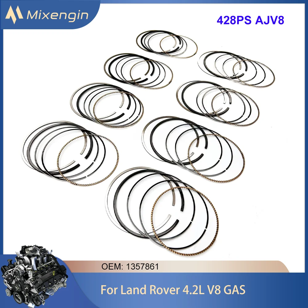 

Engine Piston Ring Kit Fit Land Rover 4.2L V8 GAS 428PS For 05-13 Land Rover Range Rover Discovery L322 L320 L319 4.2T 1357861