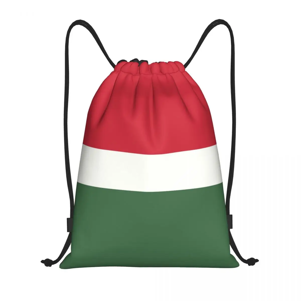 Sacos de cordão com bandeira da Hungria personalizados Homens Mulheres Mochila leve de armazenamento de ginástica esportiva