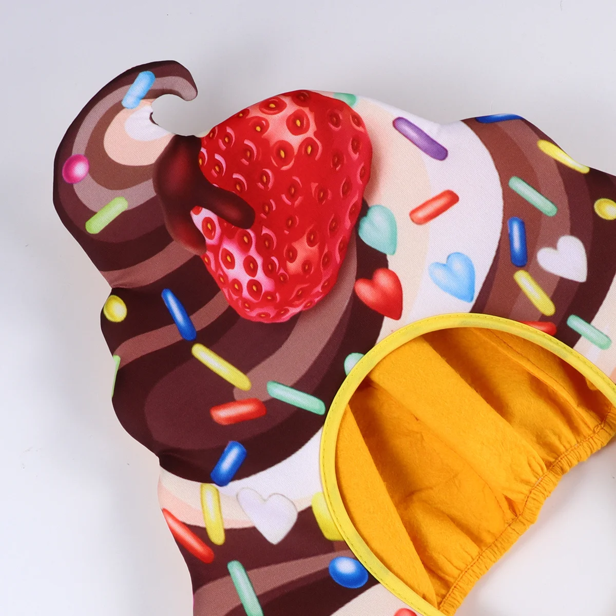 

1pc Ice Cream Shaped Hat Decorative Funny Food Party Headwear Cosplay Costume Adorable Headgear For Christmas Parade Photo Shoot
