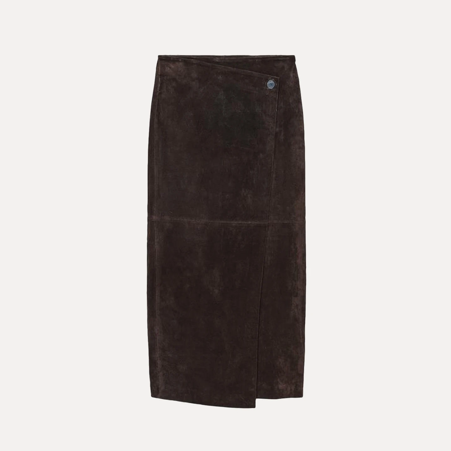 กระโปรงยาวทรงเข้ารูปสีน้ำตาลกาแฟสำหรับผู้หญิง ผ้าอื่นๆ ใช้ได้หลากหลาย