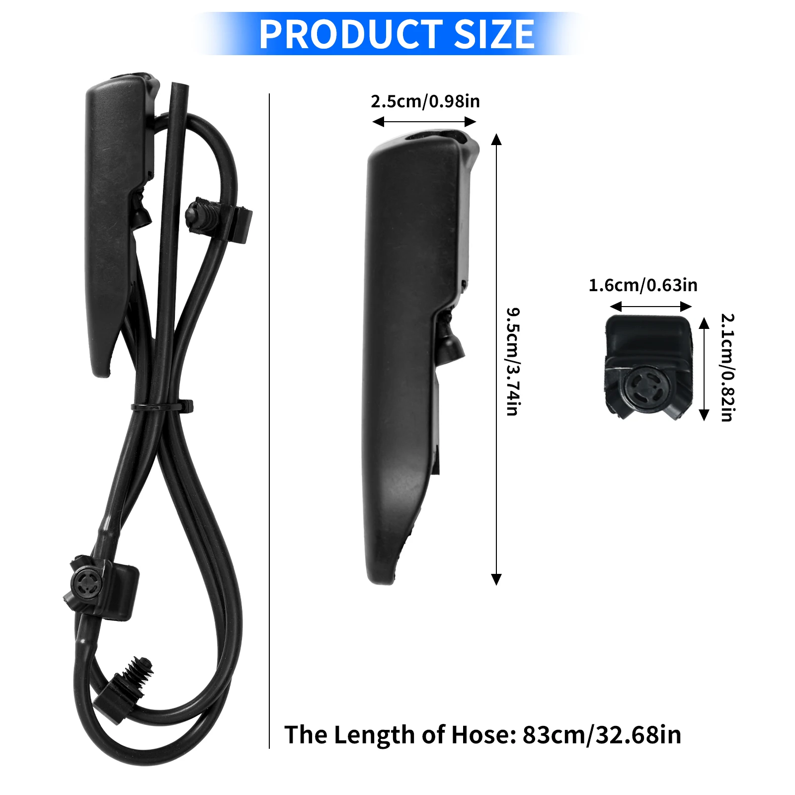 2 Pz/set Parabrezza Anteriore Rondella Jet Ugello Tubo Dell'acqua di Spruzzo Aggiornamento o Sostituire Parte Per Tesla Modello Y 3 2017-2026 1628230-02-A
