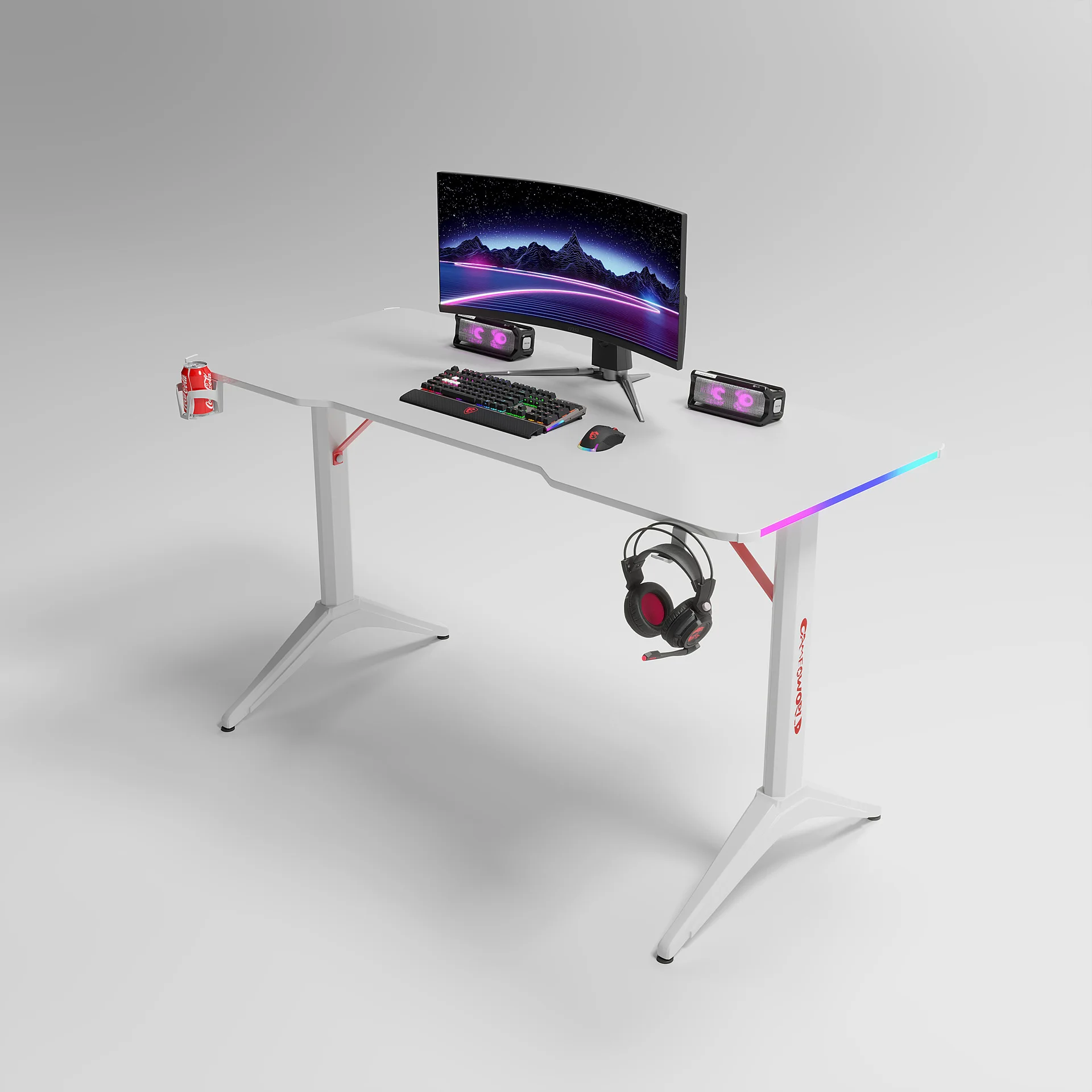 RGB e-sports table, home office luminous Internet cafe computer game table