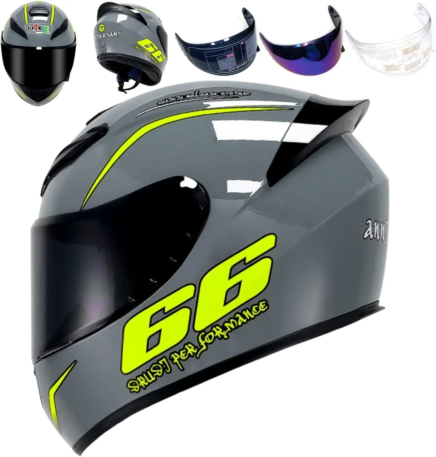 

Полнолицевой мотоциклетный шлем, гоночные шлемы для мотокросса с пряжкой, совместимые прозрачные тонированные козырьки, одобренная модель DOT, уличный велосипед