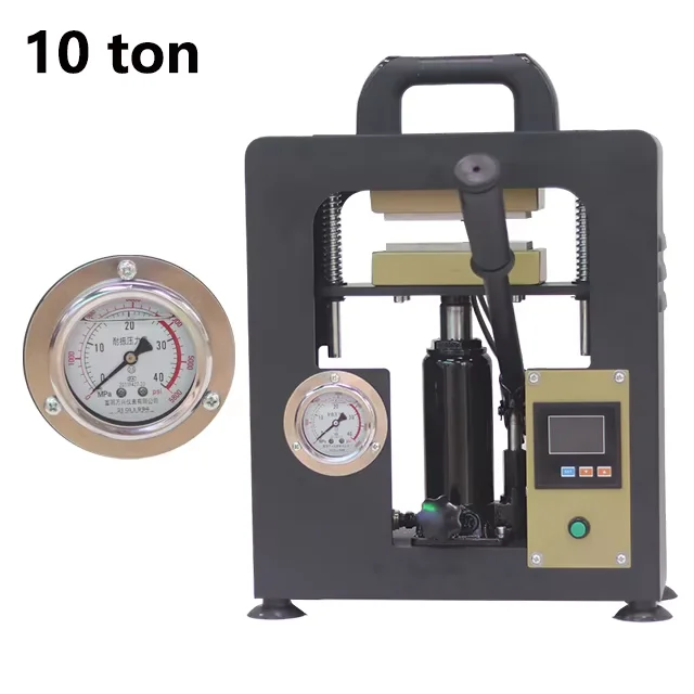 Factory Direct Hydraulic Dual Heated 10 Ton Pressure Heat Press Machine with Gauge