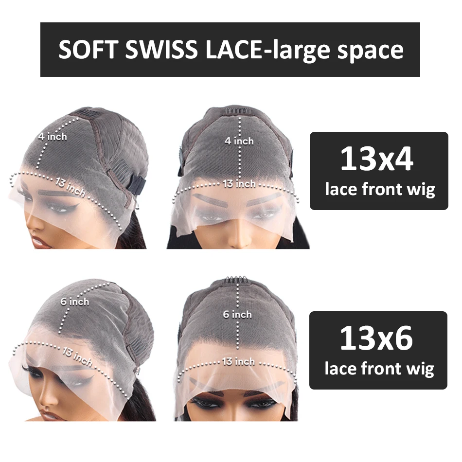 Peruca de Cabelo Humano Ondulado de 30-40 Polegadas com Renda HD 13x6, Peruca Frontal de Renda HD 13x4 Pré-Alongada, Cabelo Brasileiro para Mulheres