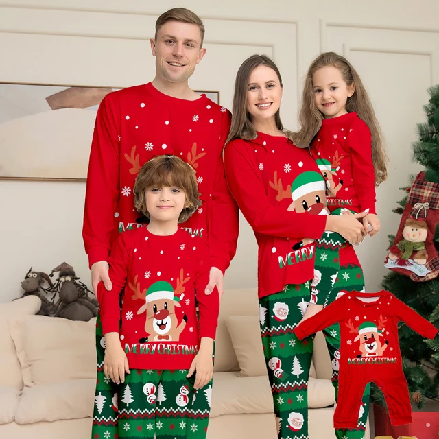 Christmas Family Matching Outfits Pajamas Family Look Clothing Sets Cartoon Print Father Mother Kids Baby Xmas Sleepwear Pyjamas 2 Christmas Family Matching Outfits Pajamas Family Look Clothing Sets Cartoon Print Father Mother Kids Baby Xmas Sleepwear Pyjamas 2