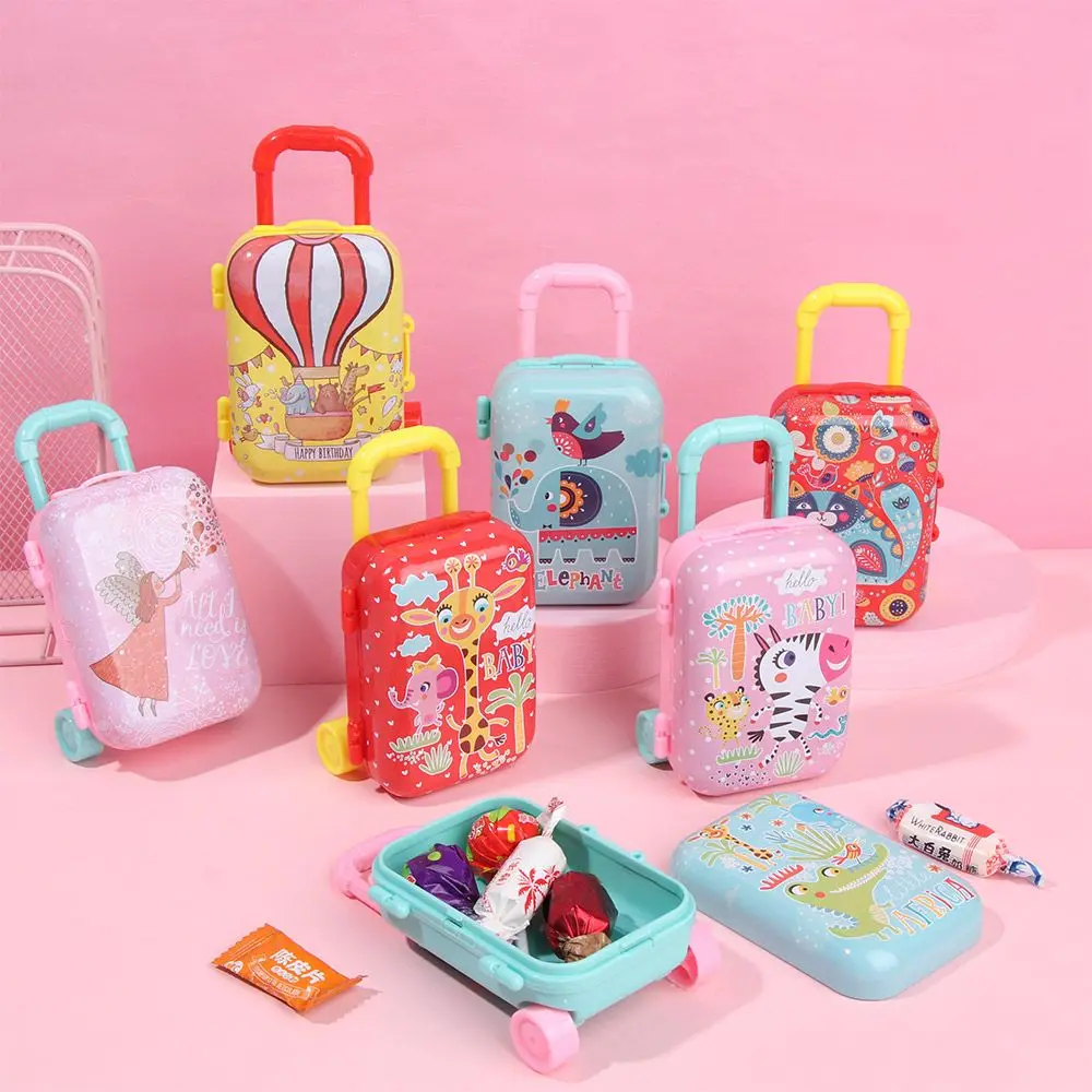 Miniature Suitcase Small Clutch Jewellery Candy Box Doll Handbag for Dolls Miniature Toys Trunk Dollhouse Wholesale