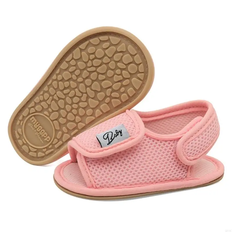 M89C حديثي الولادة إلى 15 شهرًا من الأطفال الصبيان ، فتيات الصنادل الناعمة في الصيف ، أحذية النسيج الشبكية الصيفية الصيفية