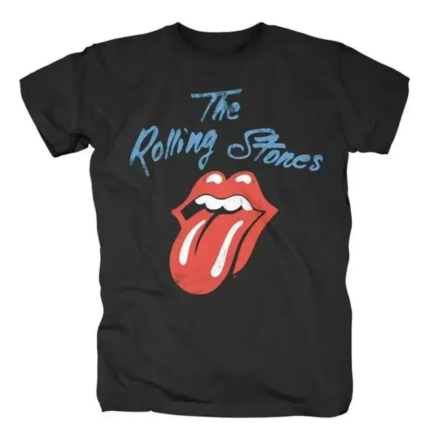 2024 The Rolling Stones Print T-shirt Men Women Cotton Hip Hop Oversized Band Tshirt Short Sleeve T Shirt Streetwear Tops Tees