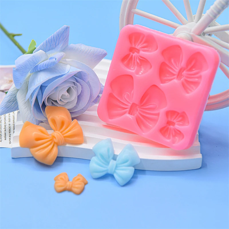 1 Uds. Moldes de lazo de nudo bonito, molde artístico de resina de Fondant de silicona suave, decoración de pasteles, pastelería, cocina, accesorios para hornear, herramientas