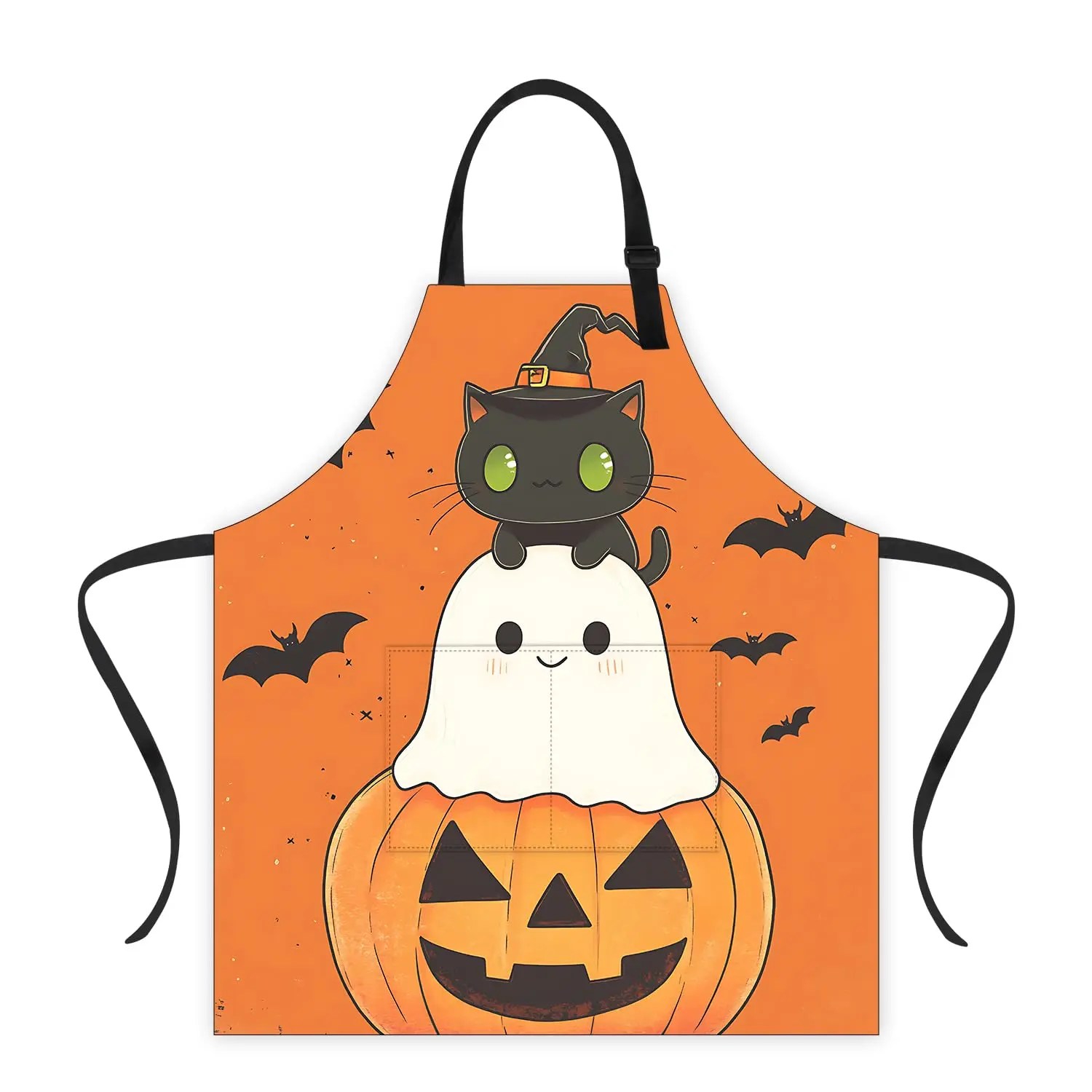 

Halloween Apron Home Kitchen Cooking Baking Gardening For Women Men With Pockets Waterproof