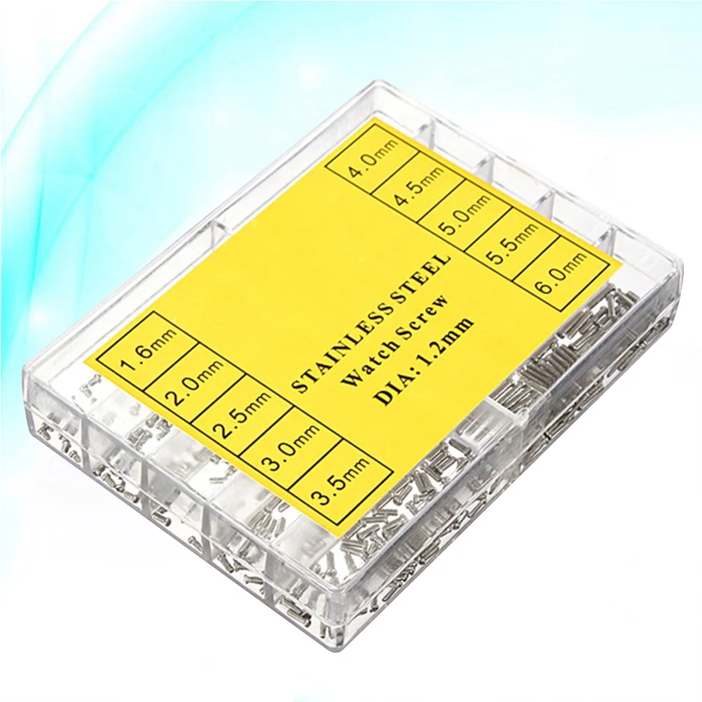 

Multi Specification Stainless Steel Screw Kit for Watch Eyeglass Repair 10 Unique Sizes Handy Dispenser Box Watch Accessories