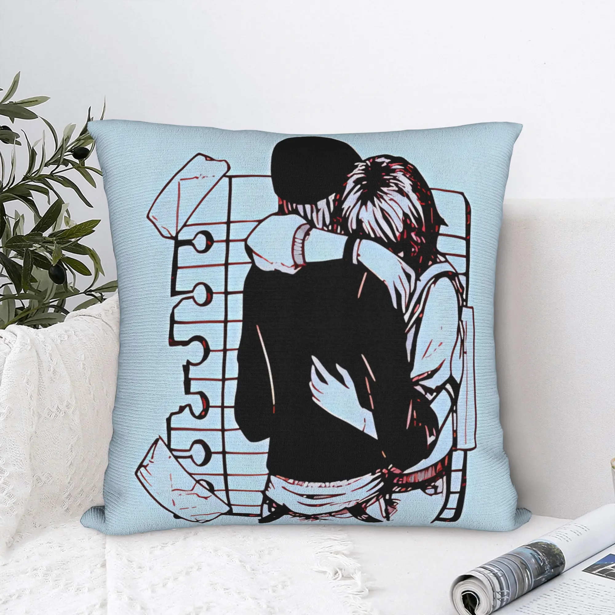 Pillow Case Life is Strange Chloe and Max Soft  Pillow Cover For Sofa Couch Bed Living Room Vintage Pillowcases