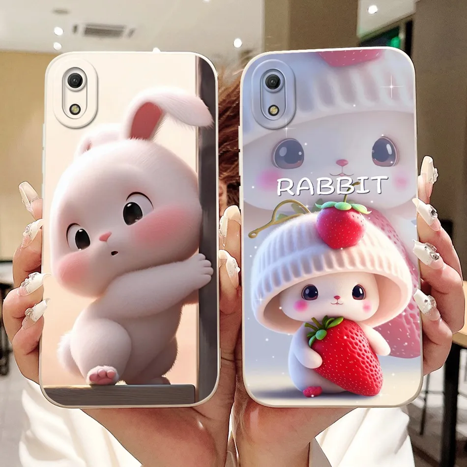 Shockproof Case For Huawei Y6 Pro 2019 Y 6 Y6 Prime (2019) MRD-LX1 LX2 LX3 Cute Rabbit Cat Cartoon Soft Silicone Phone Cases