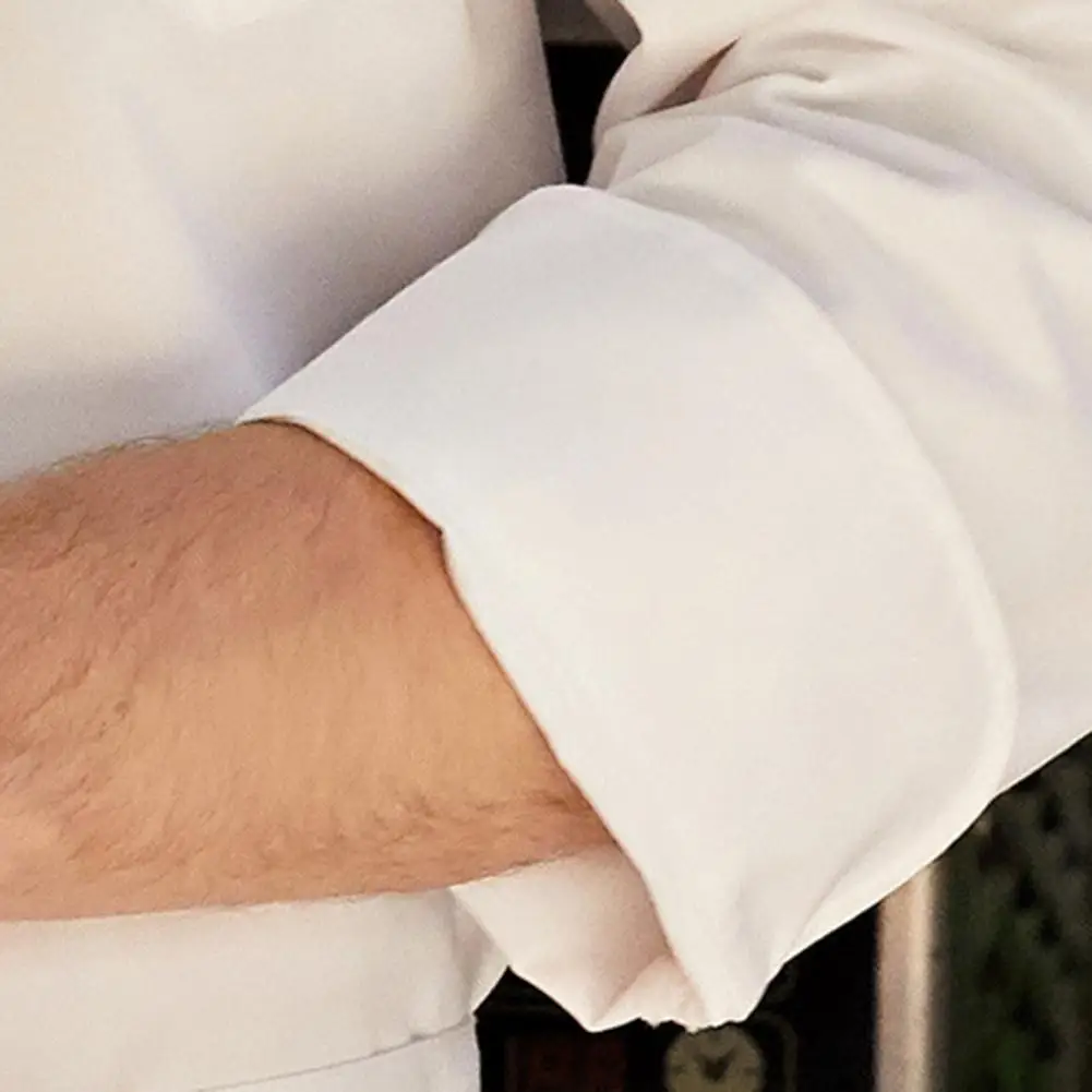 Kitchen Chef Apparel Double-Breasted Button Design Breathable Chest Pocket Solid Color Chef Shirt Professional Kitchen Workwear