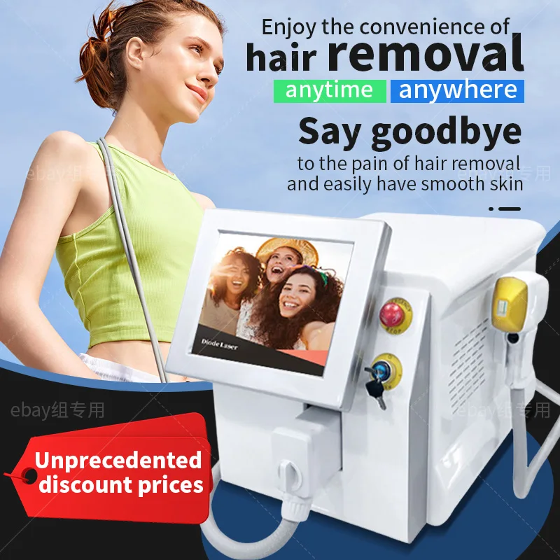 2024 New painless 808 diode laser hair removal machine 2000W high power Ice platinum 3 wavelength 755 808 1064 beauty salon