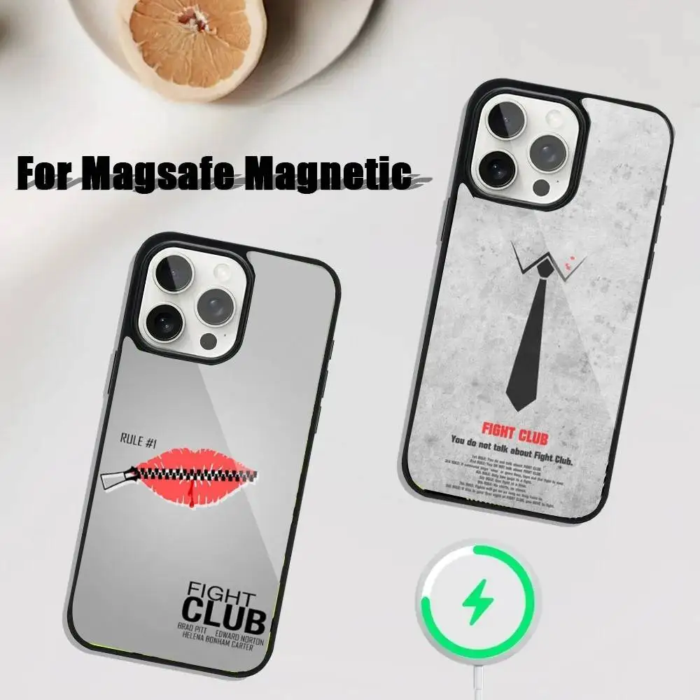 

F-Fight-Club movie Phone Case For iPhone 16,15,14,13,12,11,Plus,Pro,Max Mini Magsafe Magnetic Wireless Charging