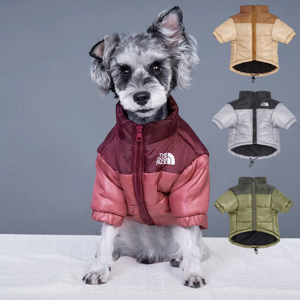 

Dog Jacket Winter Warm Embroidered Cotton Padded Coat for Small Dogs Teddy Corgi Schnauzer Wholesale Drop Shipping 2026 New