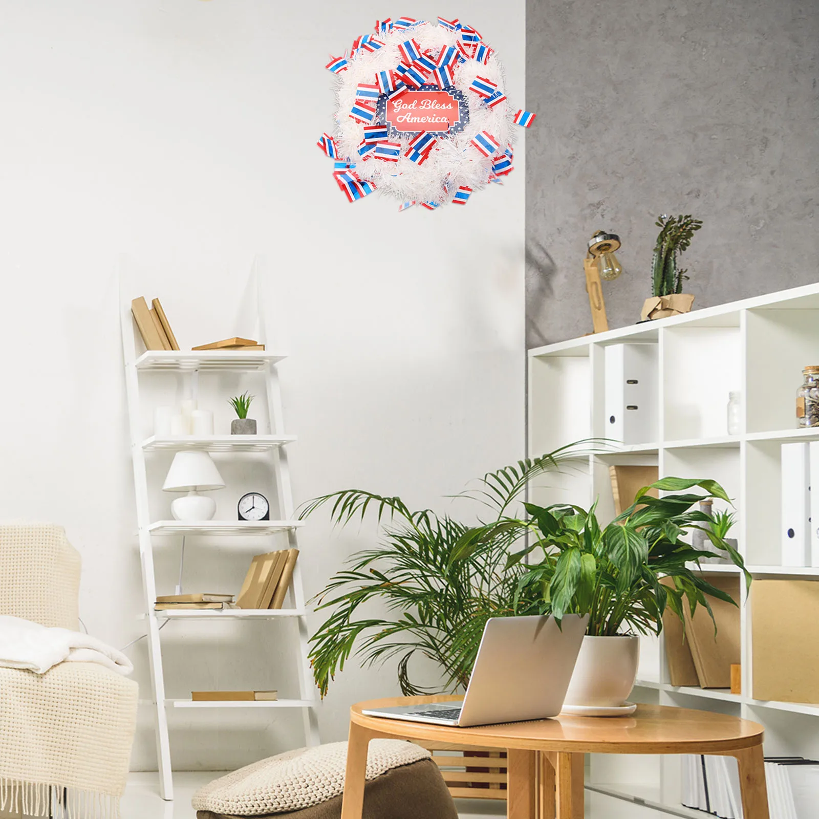 

Window Independence Day Wreath Ornament Decorations Foam Top Themed Door Floral