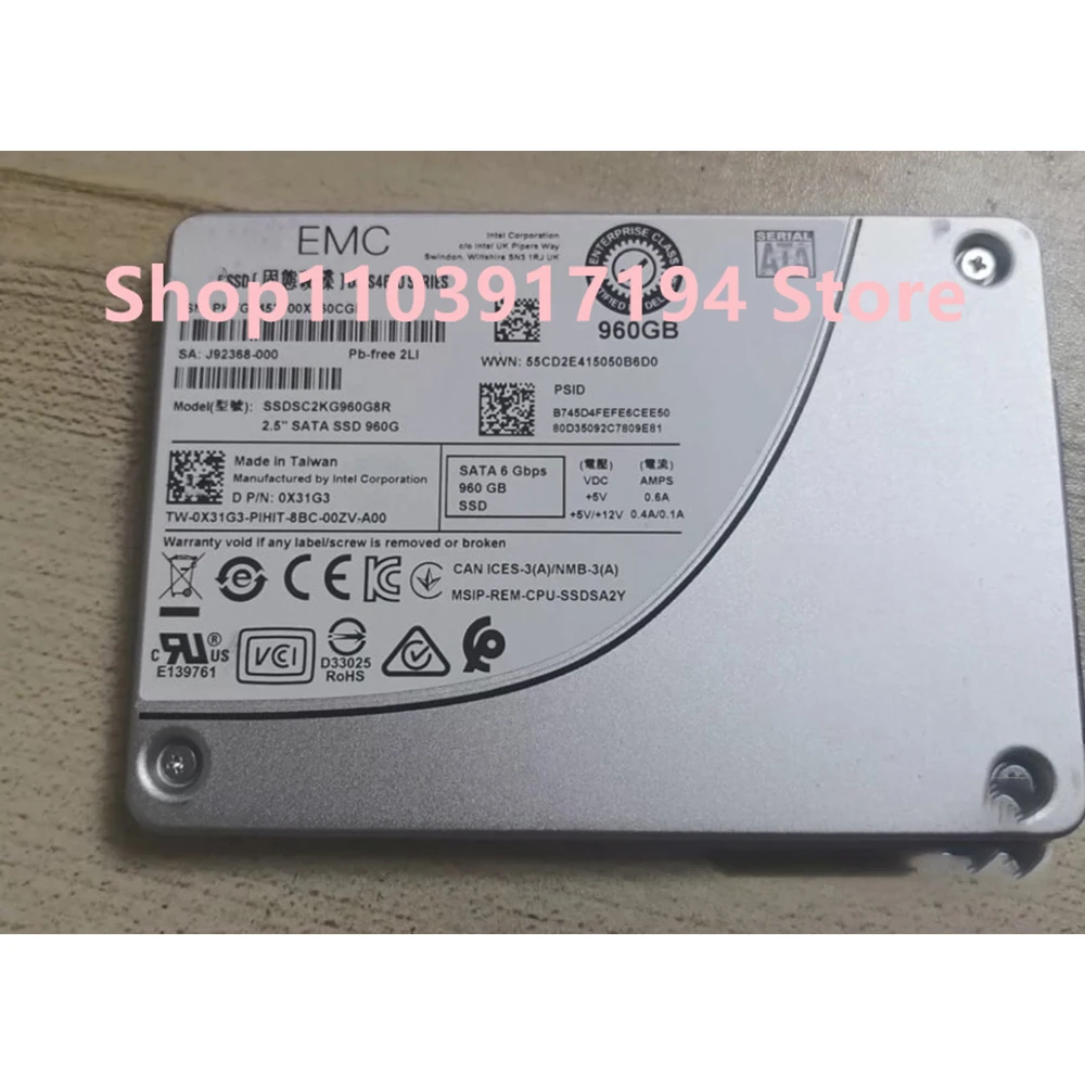 FOR DELL EMC S4610 960G SSD solid state disk PN:0X31G3