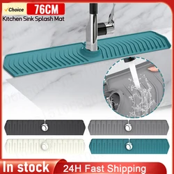 Silicone Kitchen Sink Splash Mat Easy To Install Kitchen Sink Faucet Splash Guard for Kitchen Counter Bathroom for Faucet