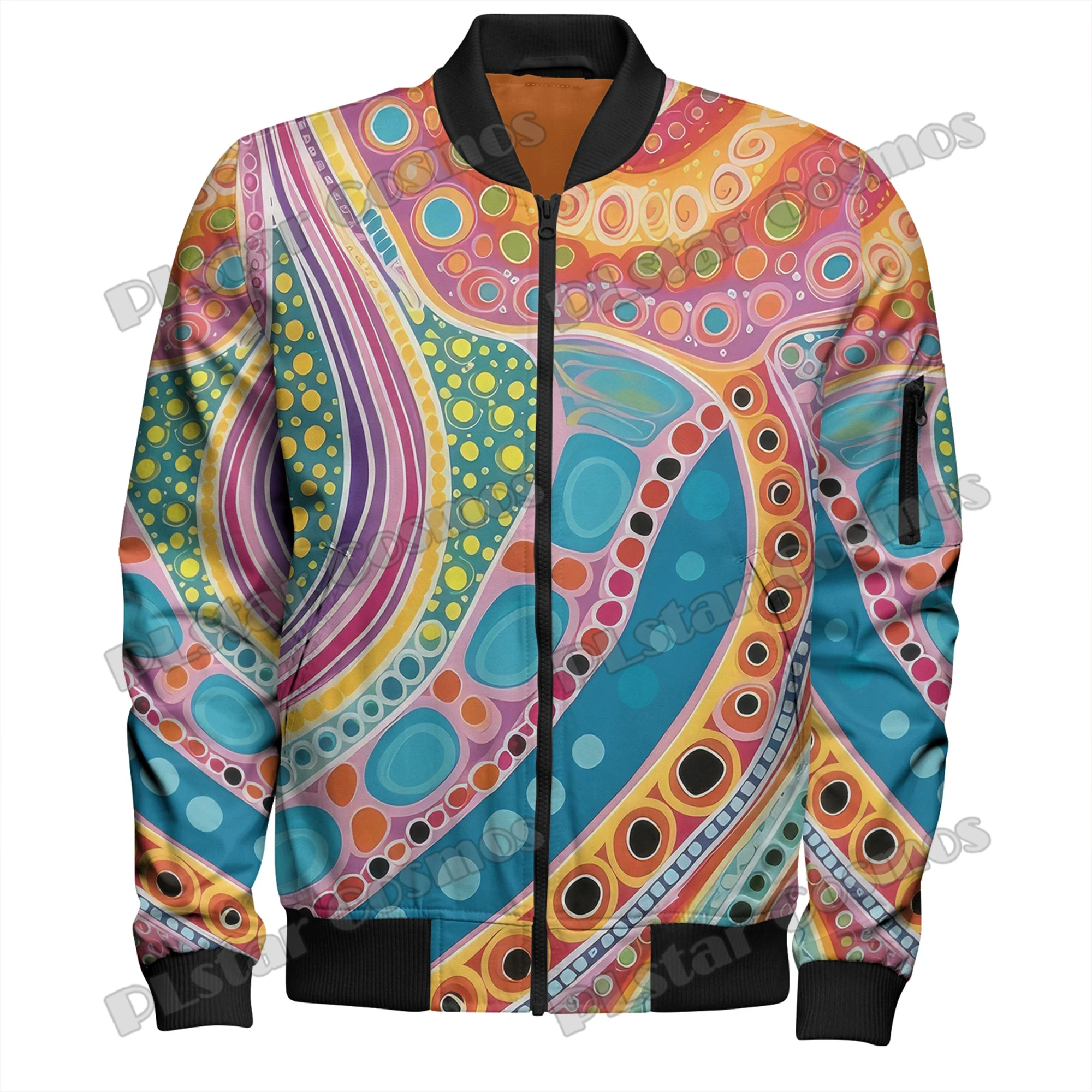 

Australia Aboriginal Colourful Dots Pattern 3D Printed Men's Bomber Jacket Winter Unisex Casual Warm Zipper Jackets Coat FJK22