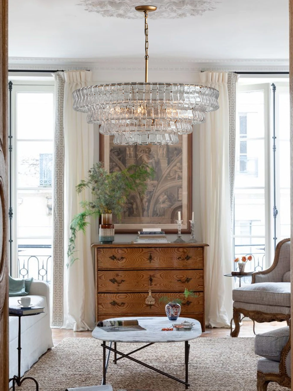 Murano Design Dimmable LED 2-5 Tier Chandelier